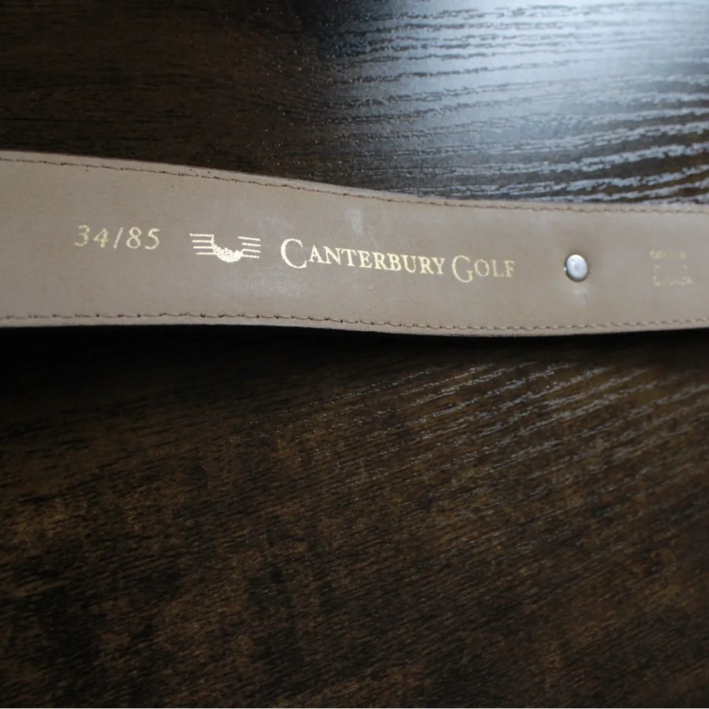Canterbury Genuine Leather Brown Belt with Silver Buckle
